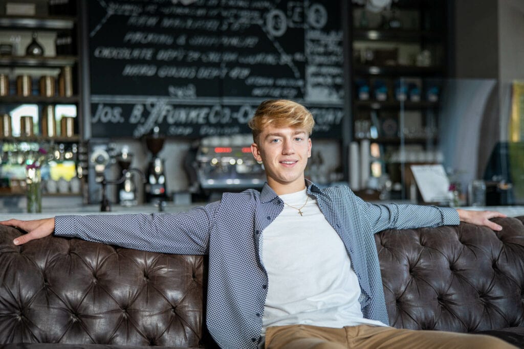Charmant Hotel senior portrait shot with Canon RF 28-70
