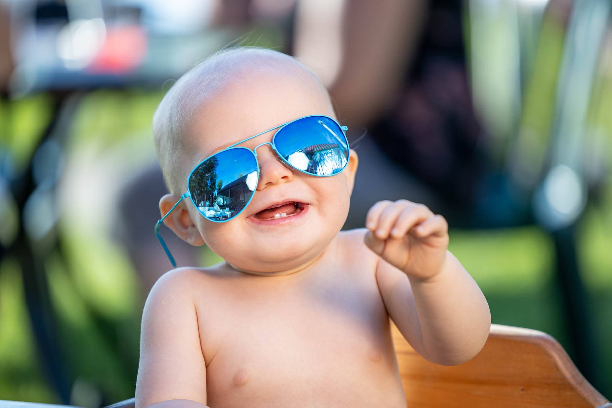 Baby with sunglasses La Crosse WI