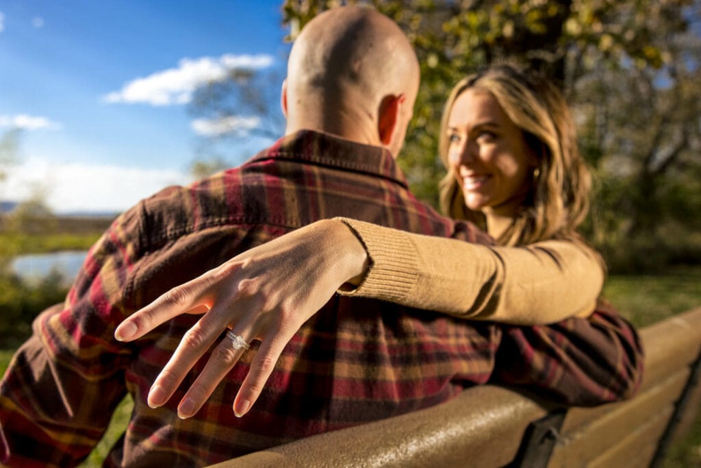 Engagement ring at Perrot State Park by La Crosse Photographer Jeff Wiswell | J.L. Wiswell Photography