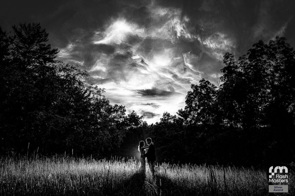 Couple after a wedding at Winnebago Springs, Minnesota