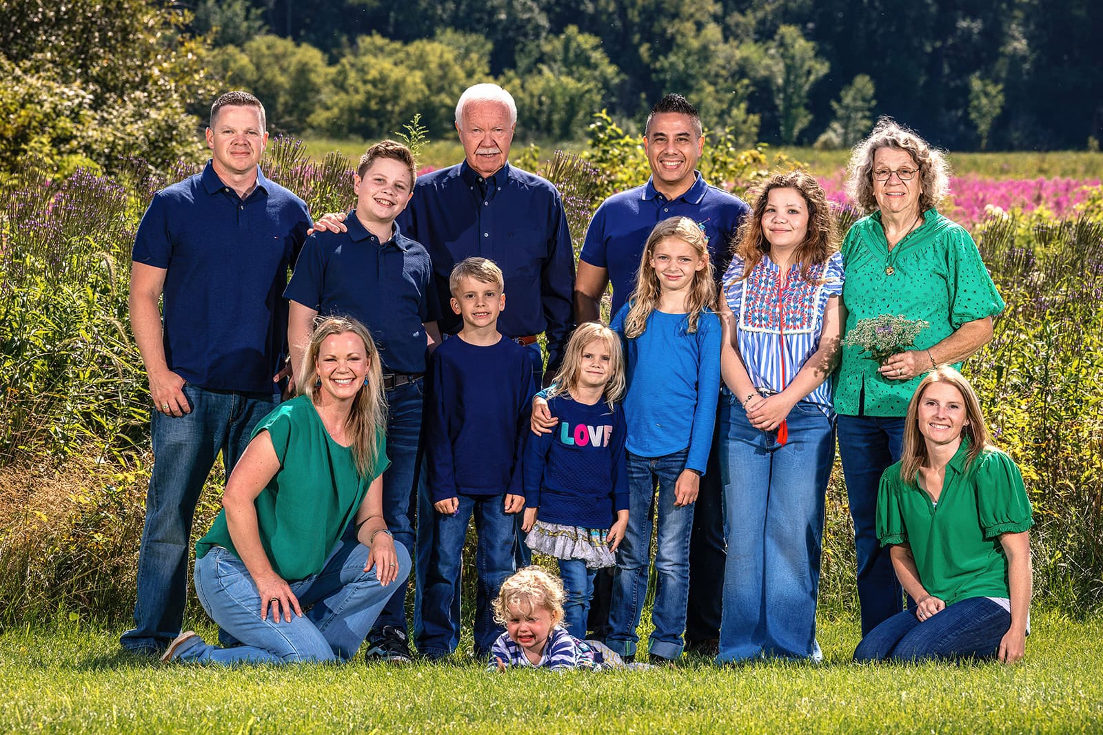 Family portrait session at Veterans Memorial Park, West Salem, WI — cinematic outdoor photography by J.L. Wiswell