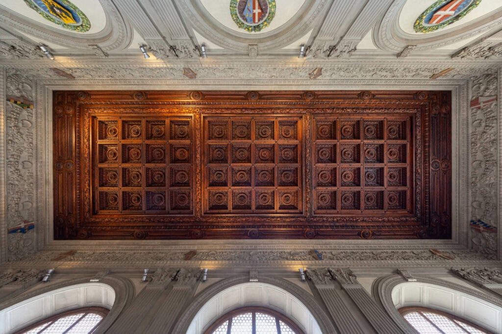 Wood coffered ceiling, Florence