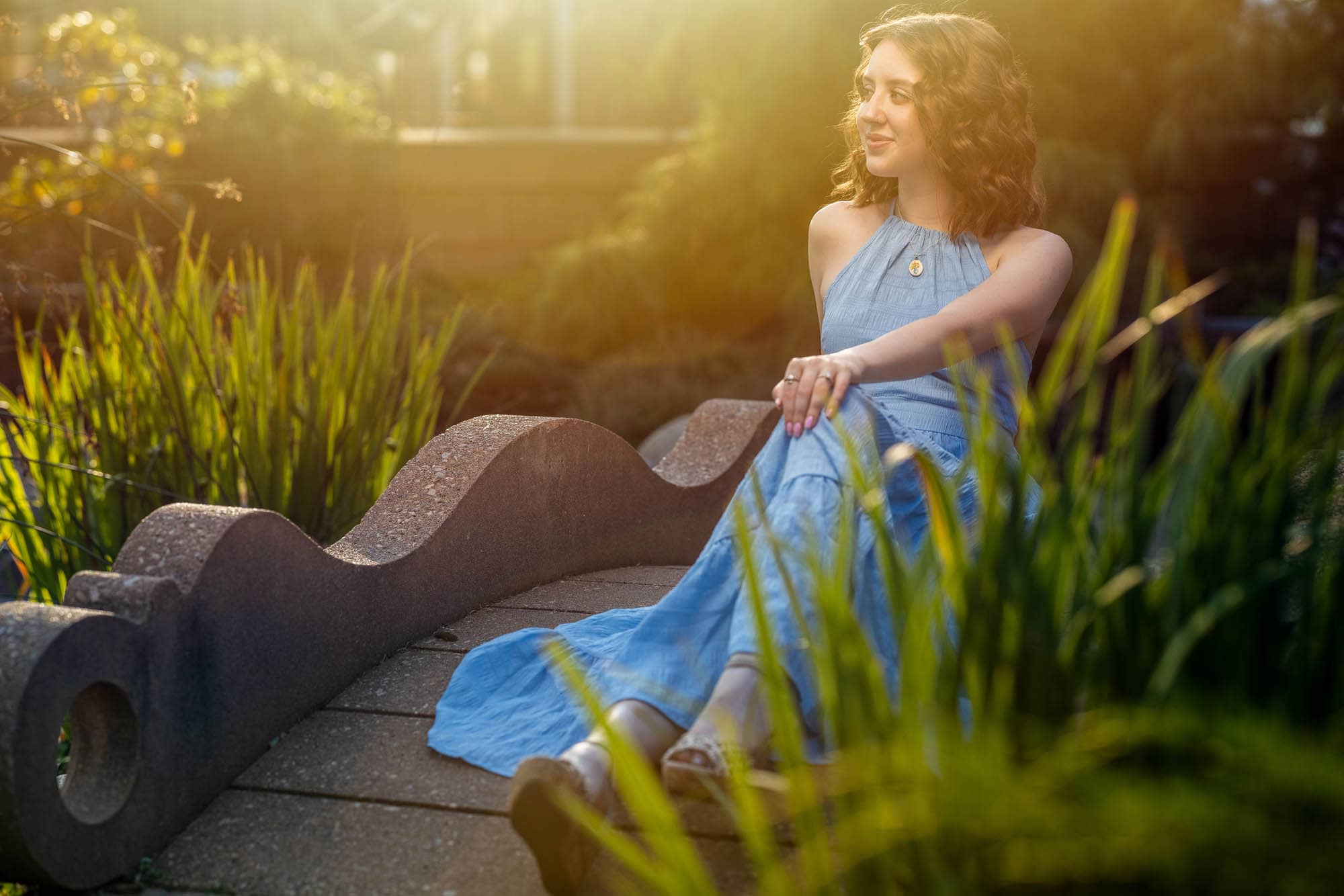 senior photos at Riverside International Friendship Gardens in La Crosse, WI by J.L. Wiswell Photography