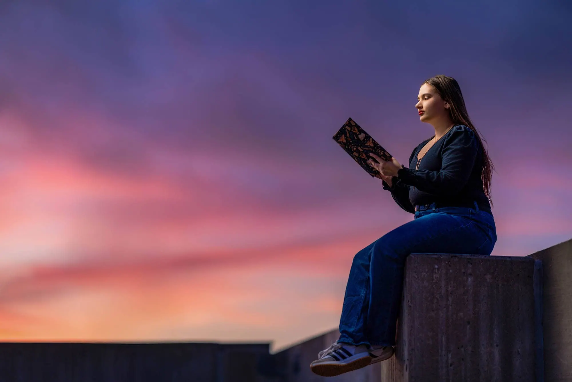 A what to wear for senior portraits La Crosse WI — the hero portrait