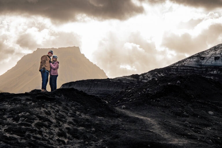 A couple during an engagement session