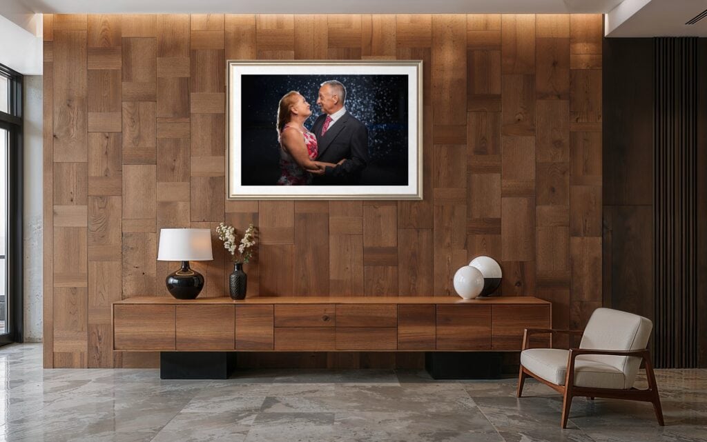 A couples portrait as wall art