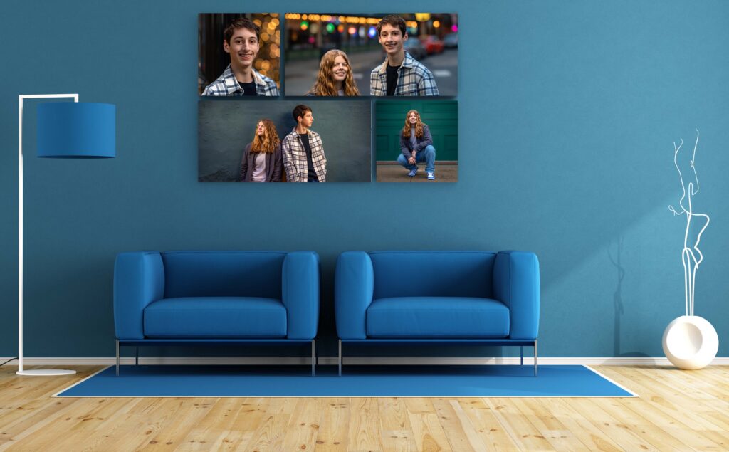Five-piece wall art collection, from Natalia’s session