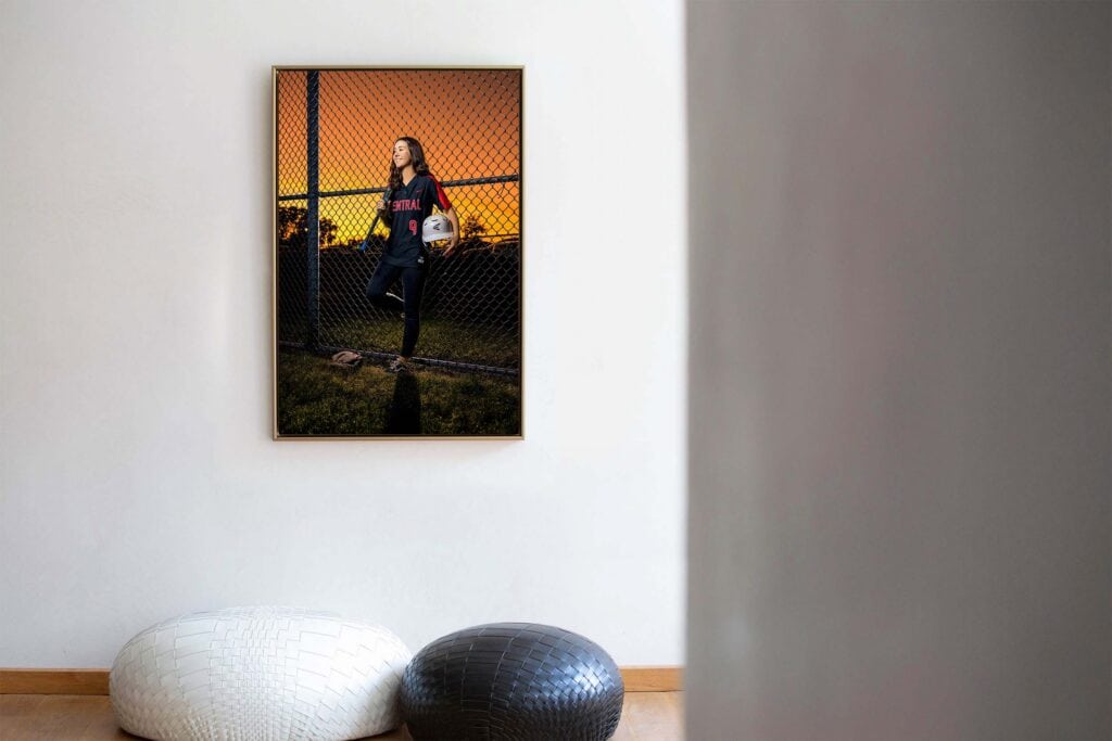 Floating frame print, senior session