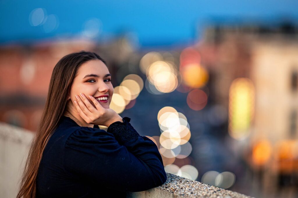 A senior session — a candid frame from this part of the session