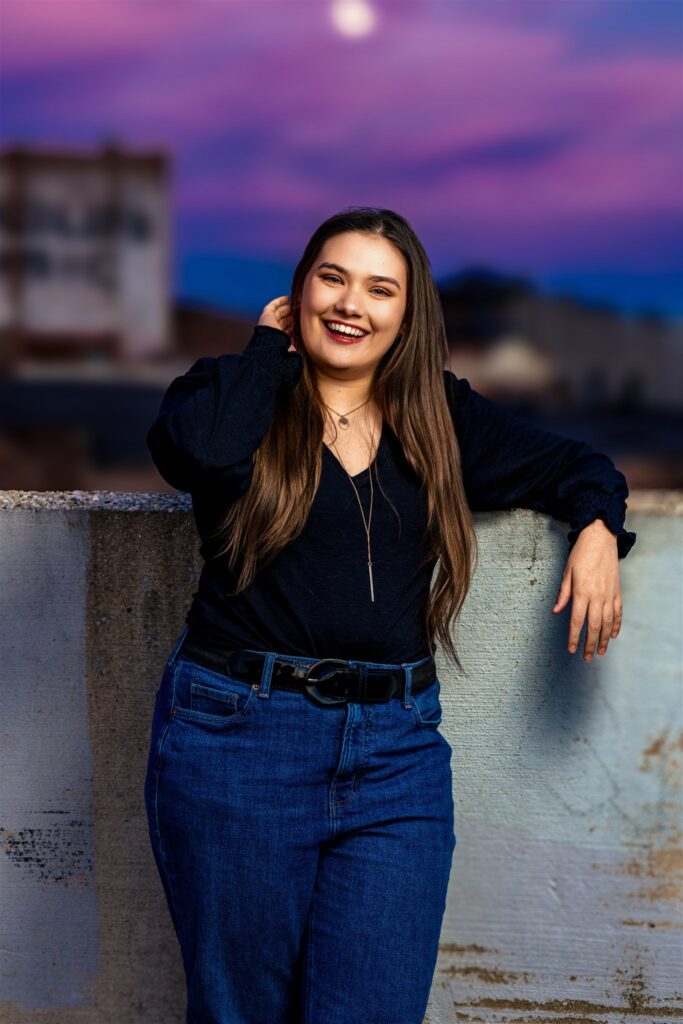 A senior session — a candid moment from later in the session