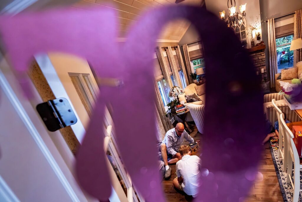 Opening frame from Paula's birthday celebration — full family gathered together