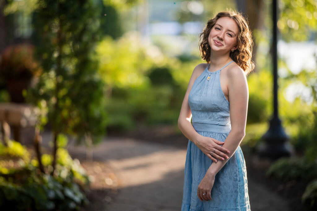 A senior session — the opening frame of the story