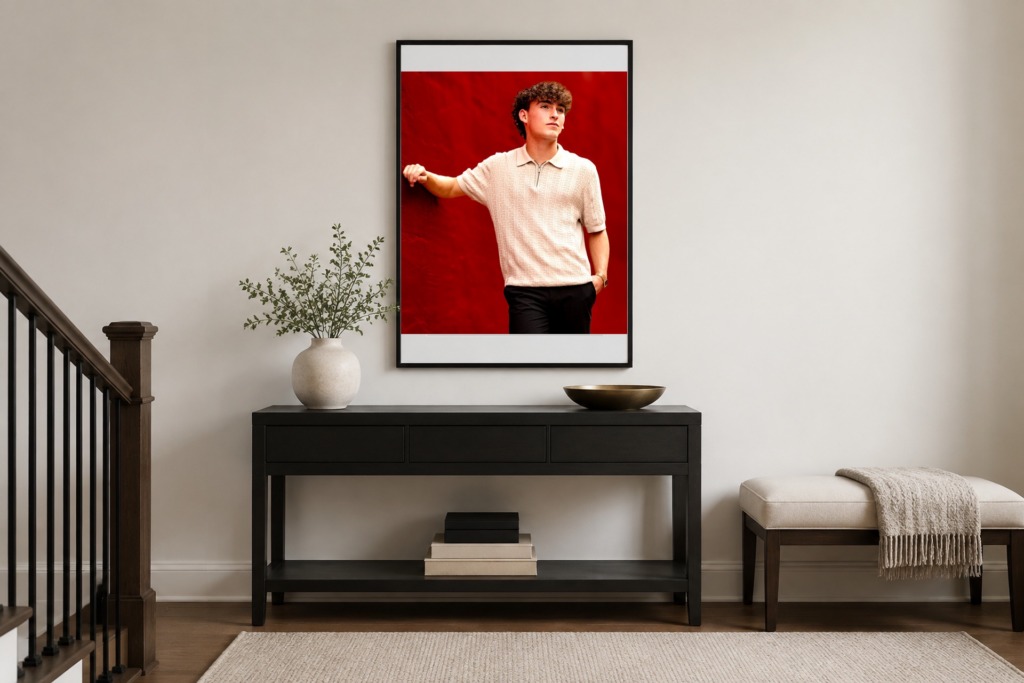 Wall art in a living room — J.L. Wiswell Photography